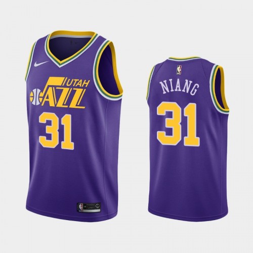 Men's Utah Jazz #31 Georges Niang Purple 40th Season Classic Jersey