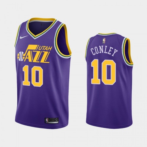 Men's 2019-20 Utah Jazz #10 Mike Conley Purple 40th Season Classic Jersey