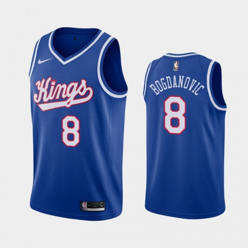 Men's 2019-20 Sacramento Kings #8 Bogdan Bogdanovic Blue 35th Season Classic Jersey