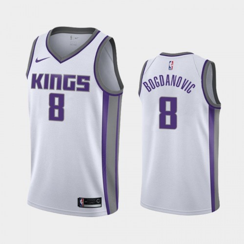 Men's Sacramento Kings #8 Bogdan Bogdanovic White 2019 season Association Jersey