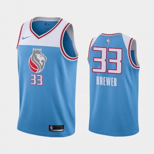 Men's Sacramento Kings #33 Corey Brewer Blue 2018-19 City Jersey