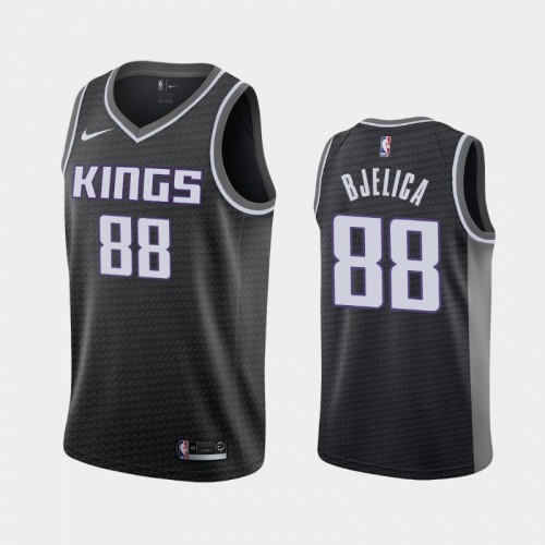 Men's Sacramento Kings #88 Nemanja Bjelica Black 2018-2019 Statement Jersey