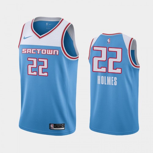 Men's Sacramento Kings Richaun Holmes #22 Blue 2019-20 City Jersey