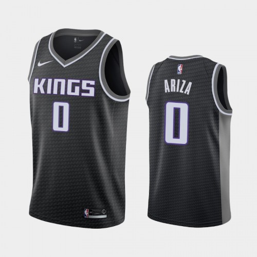 Men's Sacramento Kings #0 Trevor Ariza Black 2019 season Statement Jersey