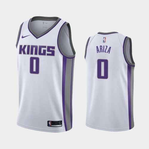 Men's Sacramento Kings #0 Trevor Ariza White 2019 season Association Jersey