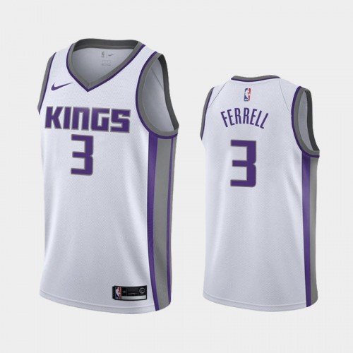 Men's Sacramento Kings #3 Yogi Ferrell White 2018-19 Association Jersey