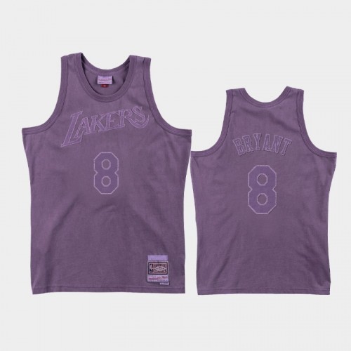 Men's Los Angeles Lakers #8 Kobe Bryant Purple Washed Out Jersey