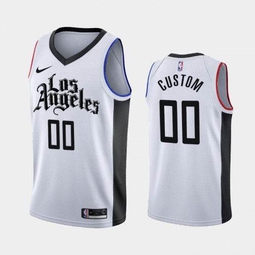 Men's 2019-20 Los Angeles Clippers White City Personalized Jersey