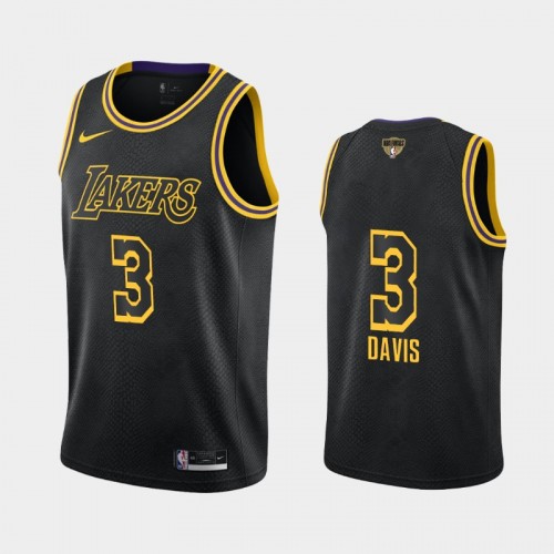 Los Angeles Lakers Anthony Davis #3 Black 2020 NBA Finals Bound Social Justice Mamba Edition Jersey