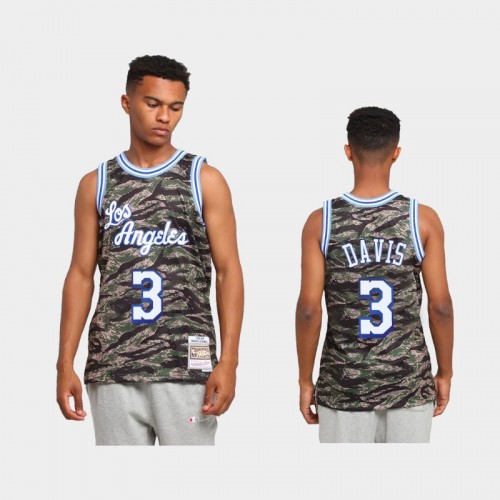 Los Angeles Lakers #3 Anthony Davis Green Tiger Camo Limited Jersey