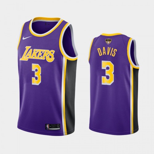 Los Angeles Lakers Anthony Davis #3 Purple 2020 NBA Finals Bound Statement Jersey