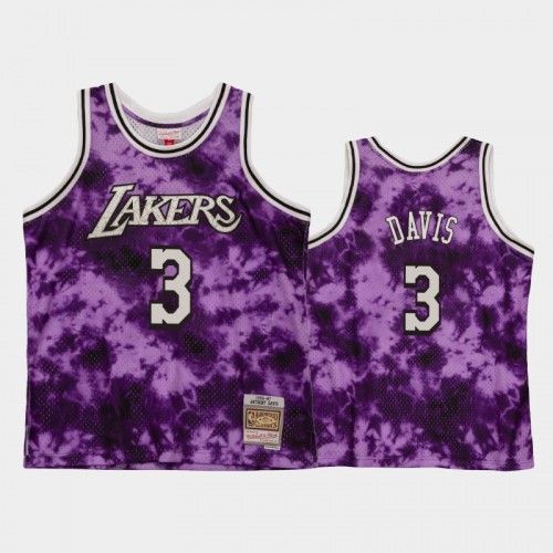 Men's Los Angeles Lakers #3 Anthony Davis Purple Galaxy Jersey