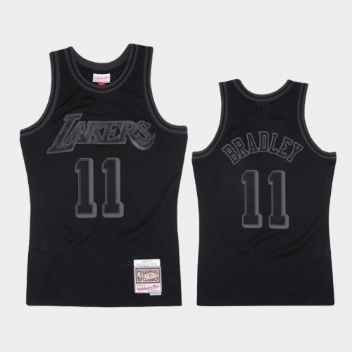 Los Angeles Lakers #11 Avery Bradley Black 1996-97 Throwback Tonal Hardwood Classics Jersey