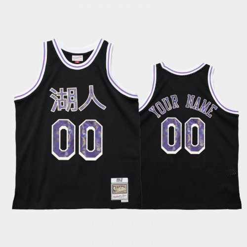 Los Angeles Lakers #00 Custom Black 1996-97 Lunar New Year OX Jersey