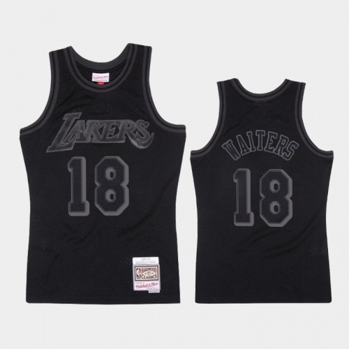 Los Angeles Lakers #18 Dion Waiters Black 1996-97 Throwback Tonal Hardwood Classics Jersey