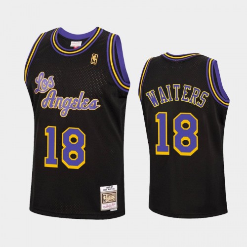 Los Angeles Lakers #18 Dion Waiters Black Reload Hardwood Classics Jersey