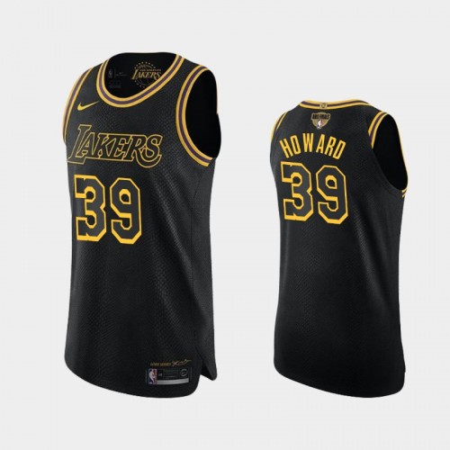 Los Angeles Lakers Dwight Howard #39 Black 2020 NBA Finals Bound Kobe Tribute Authentic Jersey