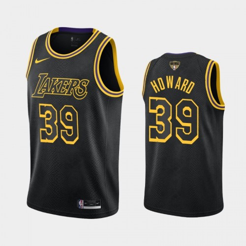 Los Angeles Lakers Dwight Howard #39 Black 2020 NBA Finals Bound Kobe Tribute City Jersey