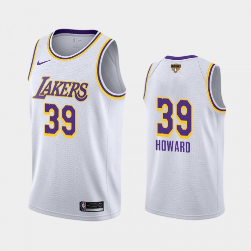 Los Angeles Lakers Dwight Howard #39 White 2020 NBA Finals Bound Social Justice Association Jersey
