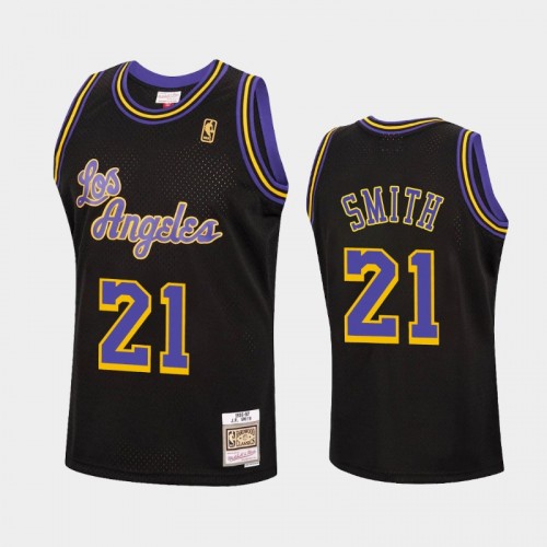 Los Angeles Lakers #21 J.R. Smith Black Reload Hardwood Classics Jersey