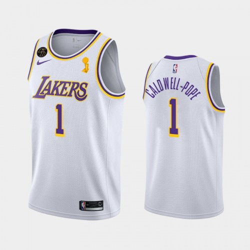 Los Angeles Lakers Kentavious Caldwell-Pope #1 White 2020 NBA Finals Champions Association Jersey