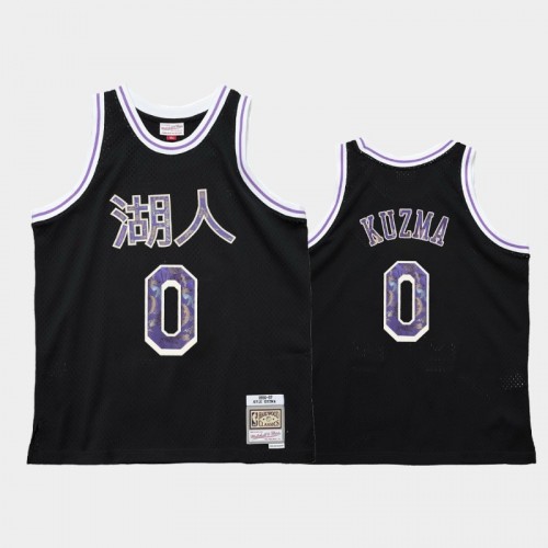 Los Angeles Lakers #0 Kyle Kuzma Black 1996-97 Lunar New Year OX Jersey