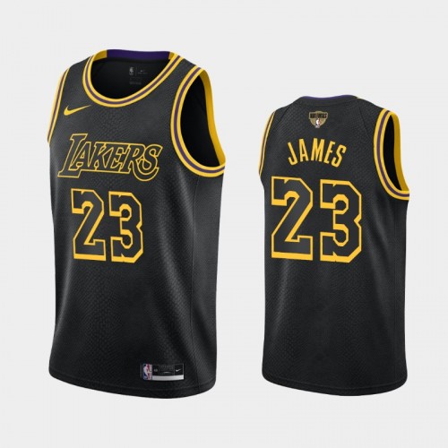 Los Angeles Lakers LeBron James #23 Black 2020 NBA Finals Bound Kobe Tribute City Jersey