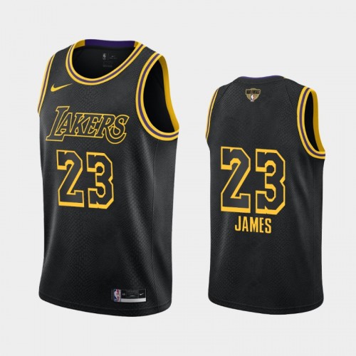 Los Angeles Lakers LeBron James #23 Black 2020 NBA Finals Bound Social Justice Mamba Edition Jersey