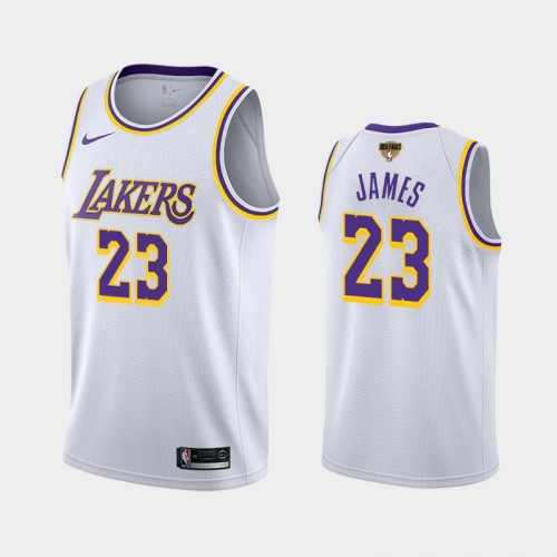 Los Angeles Lakers LeBron James #23 White 2020 NBA Finals Bound Association Jersey