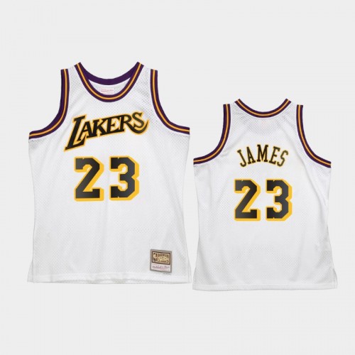 Men's Los Angeles Lakers #23 LeBron James White Reload 2.0 Jersey
