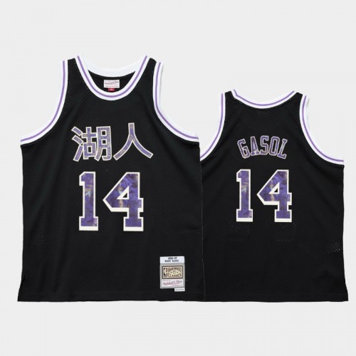 Los Angeles Lakers #14 Marc Gasol Black 1996-97 Lunar New Year OX Jersey