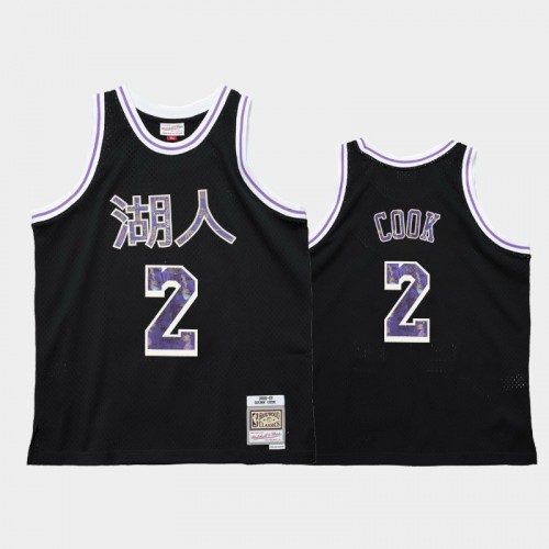 Los Angeles Lakers #2 Quinn Cook Black 1996-97 Lunar New Year OX Jersey