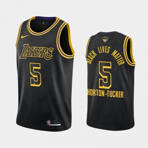Los Angeles Lakers Talen Horton-Tucker #5 Black 2020 NBA Finals Bound Black Lives Matter Mamba Edition Jersey