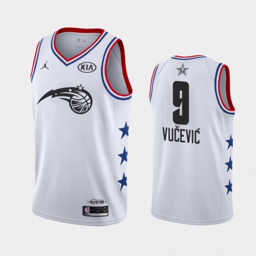 Men's Orlando Magic 2019 All-Star Game #9 Nikola Vucevic White Finished Jersey