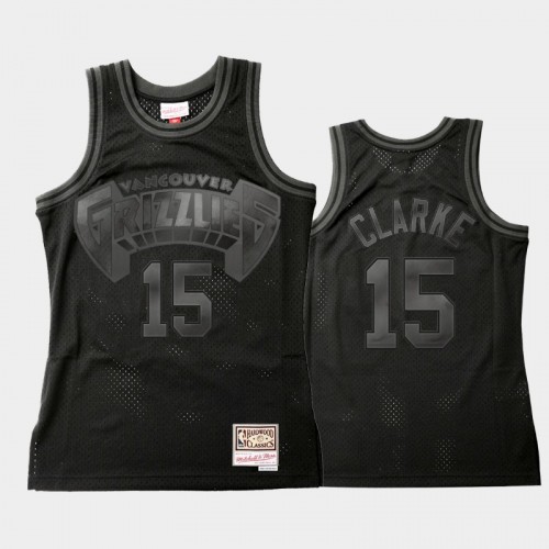 Memphis Grizzlies #15 Brandon Clarke Black Throwback Tonal Hardwood Classics Jersey