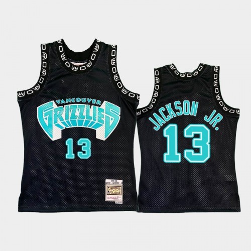 Men's Memphis Grizzlies #13 Jaren Jackson Jr. Black Hardwood Classics Jersey