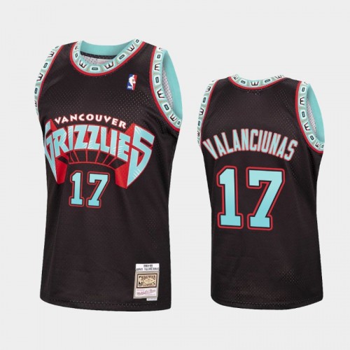 Memphis Grizzlies #17 Jonas Valanciunas Black Reload Hardwood Classics Jersey