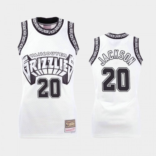 Memphis Grizzlies #20 Josh Jackson White Concord Collection Hardwood Classics Jersey