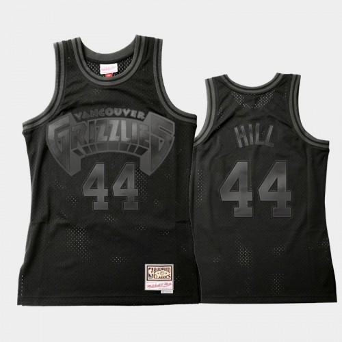 Memphis Grizzlies #44 Solomon Hill Black Throwback Tonal Hardwood Classics Jersey