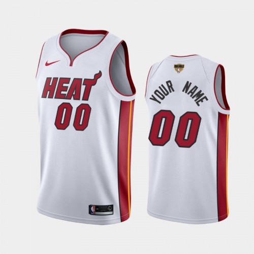 Miami Heat Custom #00 White 2020 NBA Finals Bound Association Jersey