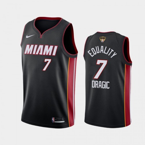 Miami Heat Goran Dragic #7 Black 2020 NBA Finals Bound Equality Icon Jersey
