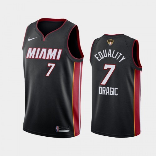 Miami Heat Goran Dragic #7 Black 2020 NBA Finals Bound Equality Icon Jersey