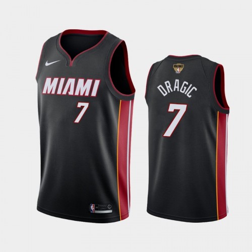 Miami Heat Goran Dragic #7 Black 2020 NBA Finals Bound Icon Jersey