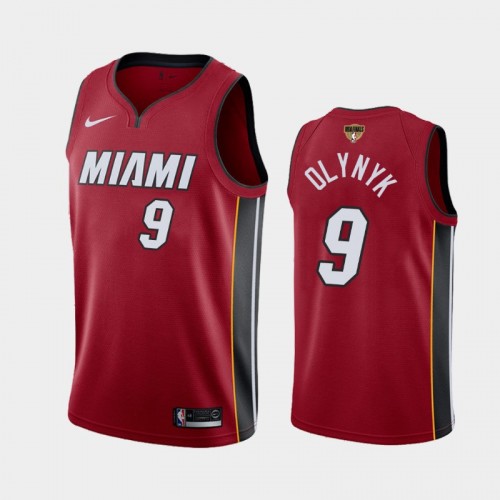 Miami Heat Kelly Olynyk #9 Red 2020 NBA Finals Bound Statement Jersey