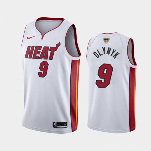 Miami Heat Kelly Olynyk #9 White 2020 NBA Finals Bound Association Jersey