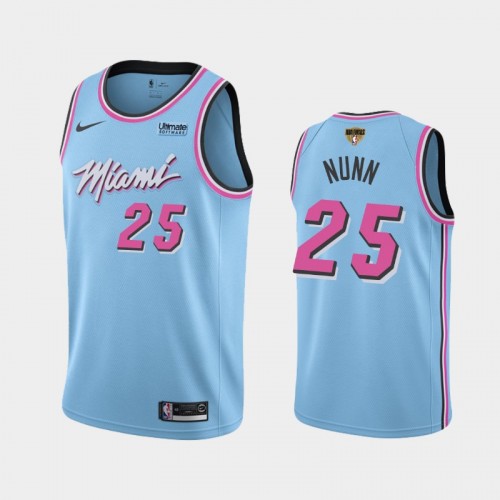 Miami Heat Kendrick Nunn #25 Blue 2020 NBA Finals Bound Vice Night City Jersey