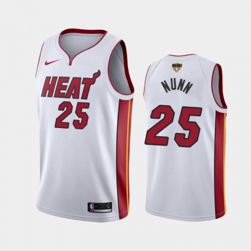 Miami Heat Kendrick Nunn #25 White 2020 NBA Finals Bound Association Jersey