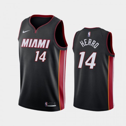 Men's Miami Heat #14 Tyler Herro Black Icon Jersey - 2019 NBA Draft