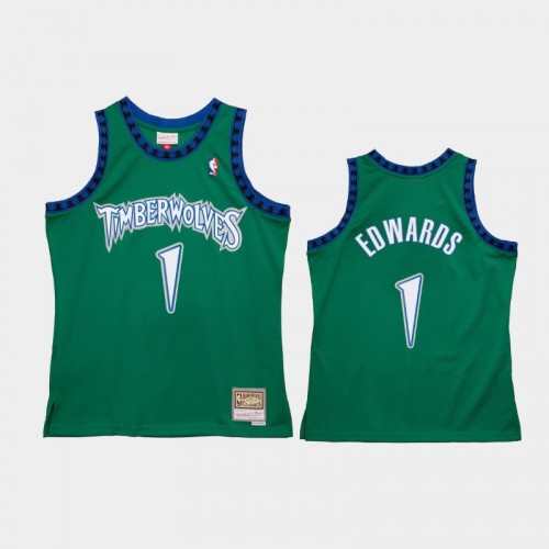 Men's Minnesota Timberwolves #1 Anthony Edwards Green Reload 2.0 Jersey