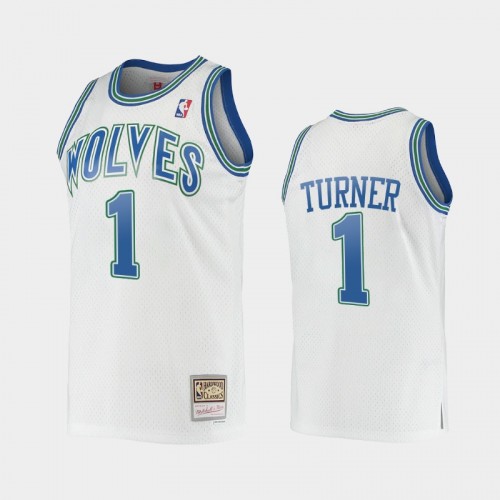 Minnesota Timberwolves #1 Anthony Edwards White Hardwood Classics Jersey